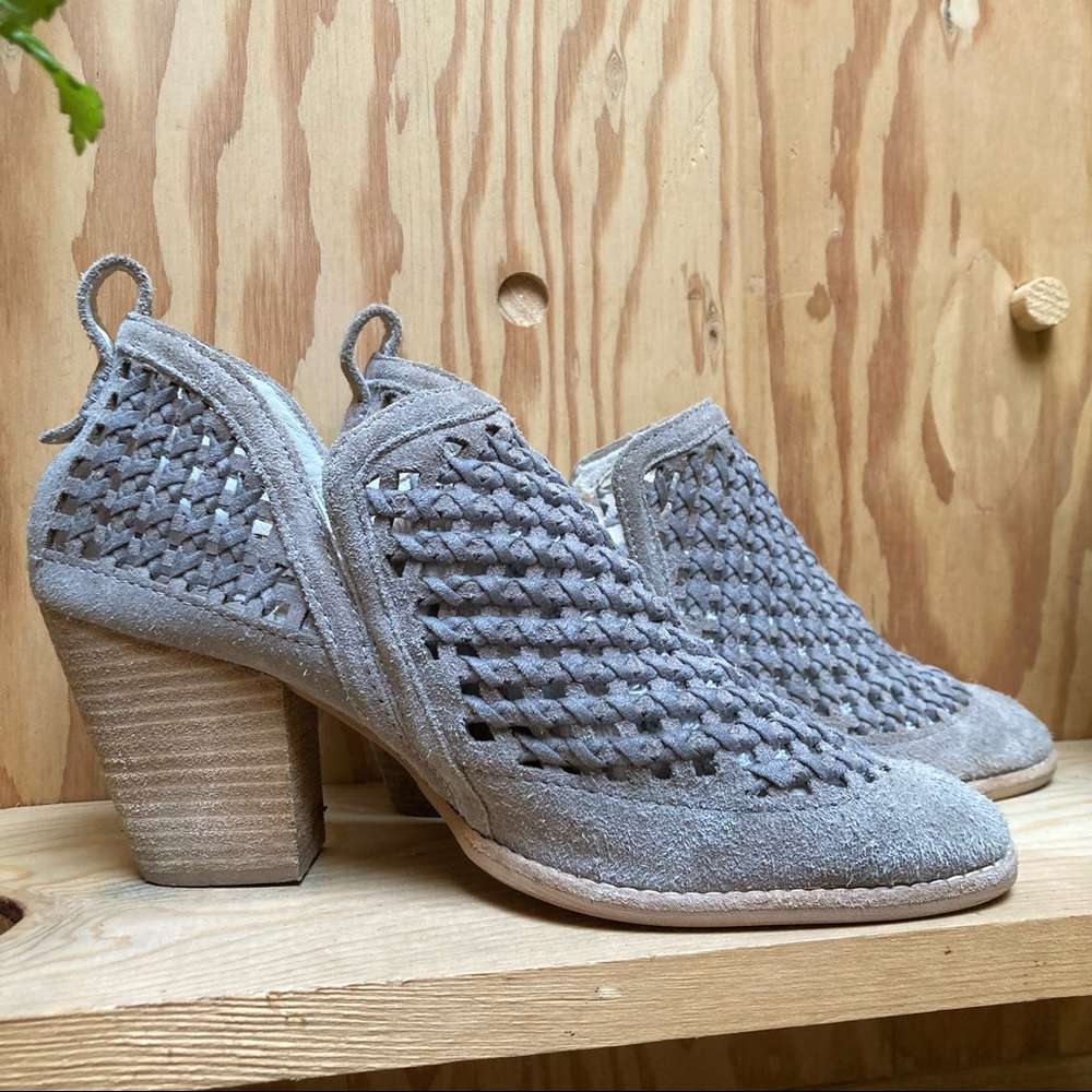 Jeffrey Campbell cutout suede booties size 9.5